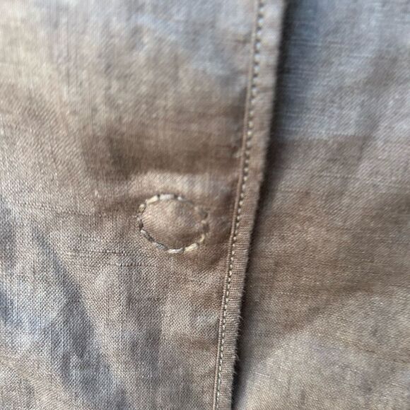 Eileen Fisher 100% organic Linen Lightweight Jacket - Size M Brown - Picture 4 of 5